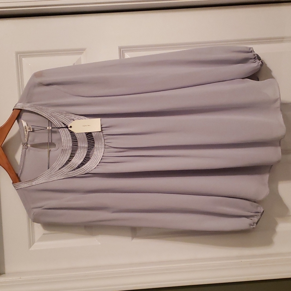 Max Studio- Sophie Max Blue Tunic Top XL NWT